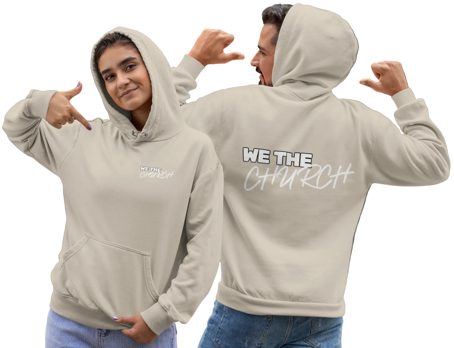 Dual Logo Official Brand Hoodie - Unisex (Neutrals)